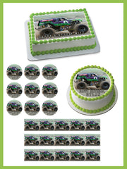 GRAVE DIGGER Monster Truck - Edible Cake Topper OR Cupcake Topper, Decor
