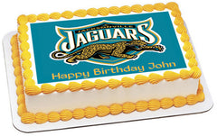 Jacksonville Jaguars Edible Birthday Cake Topper OR Cupcake Topper, Decor - Edible Prints On Cake (Edible Cake &Cupcake Topper)