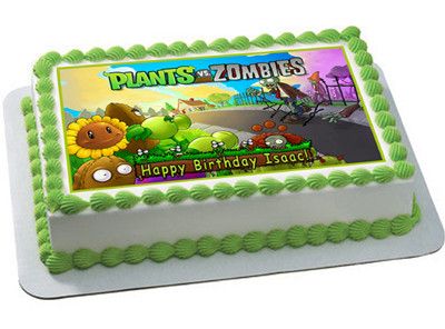 Plants vs Zombie (Nr2) - Edible Cake Topper OR Cupcake Topper, Decor