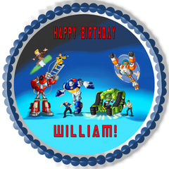 Transformers Rescue Bots (Nr1) - Edible Cake Topper OR Cupcake Topper,
