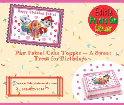 Paw Patrol Cake Topper – A Sweet Treat for Birthdays