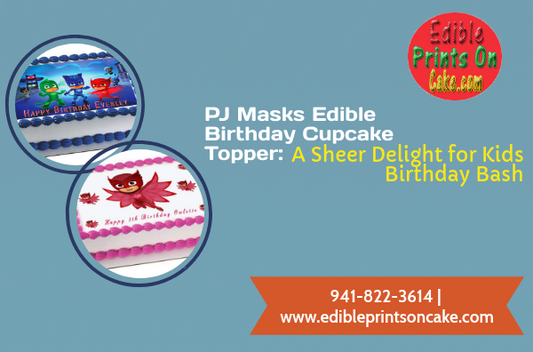 PJ Masks Edible Birthday Cupcake Topper: A Sheer Delight for Kids Birthday Bash