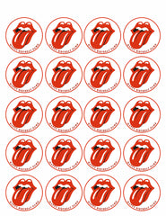 Rolling Stones Tongue Logo - Edible Cake Topper, Cupcake Toppers, Strips