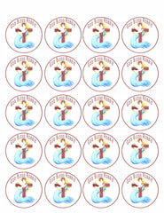 Holy Cross for Christening - Edible Cake Topper OR Cupcake Topper, Decor