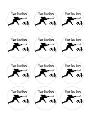 Hockey Players - Edible Cake Topper, Cupcake Toppers, Strips