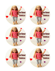American Girl (Nr1) - Edible Cake Topper, Cupcake Toppers, Strips