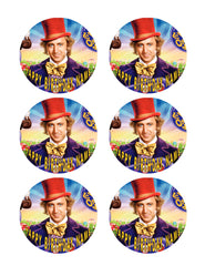 Willy Wonka - Edible Cake Topper OR Cupcake Topper, Decor