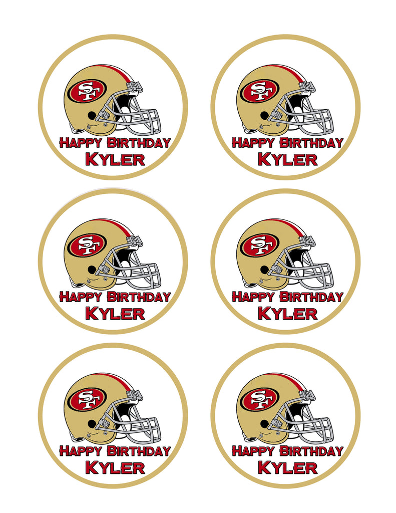 San Francisco 49ers - Edible Cake Topper or/and Cupcake Toppers – Edible  Prints On Cake (EPoC)