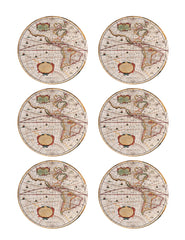 Antique Map Henricus Hondius, 1630 - Edible Cake Topper, Cupcake Toppers, Strips