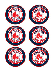 Boston Red Sox - Edible Cake Topper, Cupcake Toppers, Strips