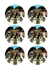 Beatles Abbey Road - Edible Cake Topper, Cupcake Toppers, Strips