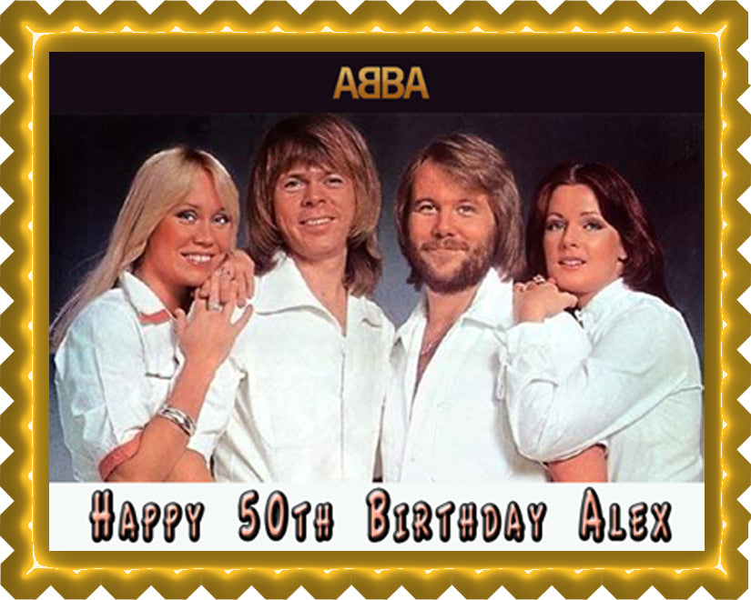ABBA - Edible Cake Topper, Cupcake Toppers, Strips