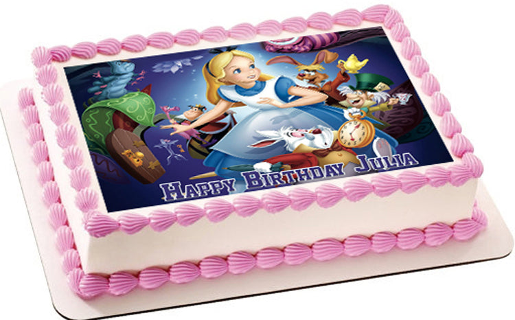 Alice in Wonderland - Edible Cake Topper, Cupcake Toppers, Strips – Edible  Prints On Cake (EPoC)
