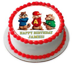 ALVIN AND THE CHIPMUNKS ROAD CHIP (Nr2) - Edible Cake Topper, Cupcake Toppers, Strips