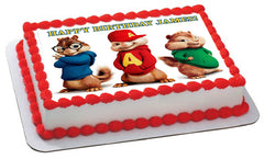 ALVIN AND THE CHIPMUNKS ROAD CHIP (Nr2) - Edible Cake Topper, Cupcake Toppers, Strips