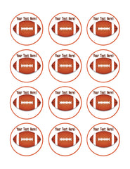 American Football - Edible Cake Topper, Cupcake Toppers, Strips