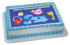 BLUE'S CLUES CLOCK - Edible Cake Topper, Cupcake Toppers, Strips