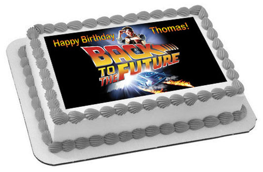 BACK TO THE FUTURE - Edible Cake Topper, Cupcake Toppers, Strips