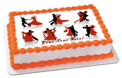 Ballroom Dancers - Edible Cake Topper, Cupcake Toppers, Strips