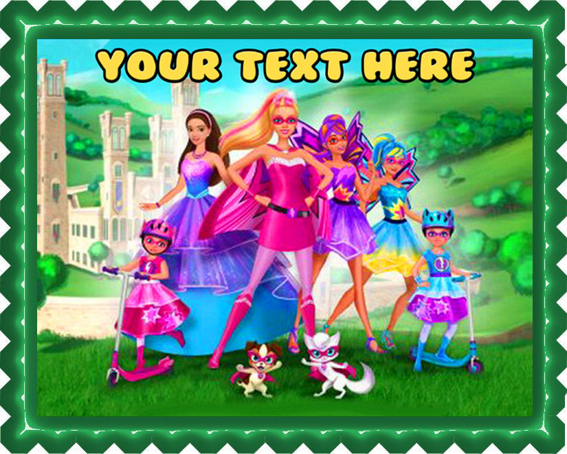 Barbie in Princess Power Edible Cake Topper or Cupcake Toppers