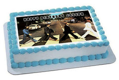 Beatles Abbey Road - Edible Cake Topper, Cupcake Toppers, Strips