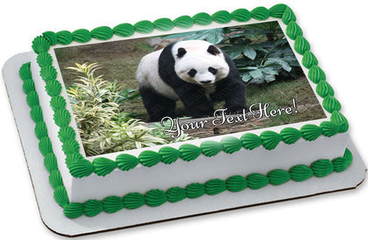 Beautiful Panda Bear - Edible Cake Topper, Cupcake Toppers, Strips