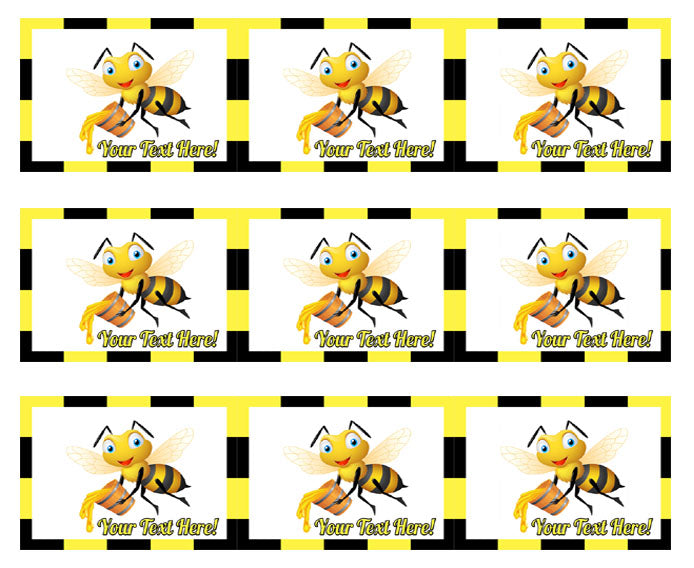 Bees on wires x 12 - edible cake toppers