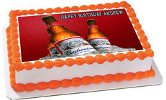 Beer Bottles Budweiser (Nr2) - Edible Cake Topper, Cupcake Toppers, Strips