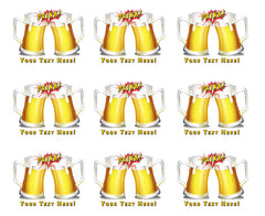 Beers with drink flash icon - Edible Cake Topper, Cupcake Toppers, Strips