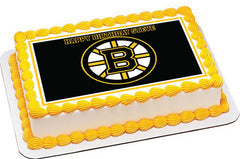 Boston Bruins - Edible Cake Topper, Cupcake Toppers, Strips