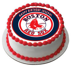 Boston Red Sox - Edible Cake Topper, Cupcake Toppers, Strips