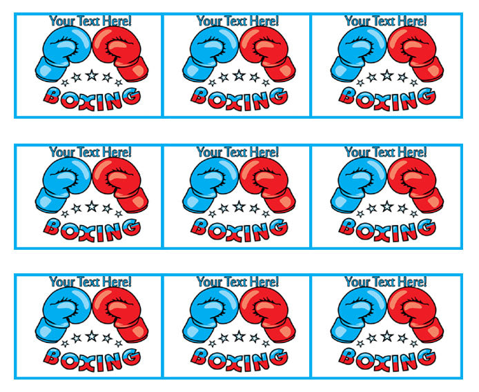 Boxing Gloves - Edible Cake Topper, Cupcake Toppers, Strips