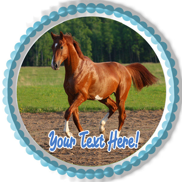 Brown Horse (Nr2) - Edible Cake Topper, Cupcake Toppers, Strips