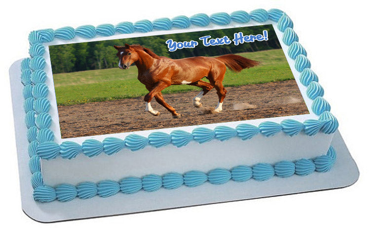 Brown Horse (Nr2) - Edible Cake Topper, Cupcake Toppers, Strips