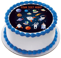 Cartoon Space Elements - Edible Cake Topper, Cupcake Toppers, Strips