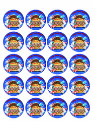 Casino Gambling Roulette Big Lucky Slot Machine - Edible Cake Topper, Cupcake Toppers, Strips