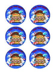 Casino Gambling Roulette Big Lucky Slot Machine - Edible Cake Topper, Cupcake Toppers, Strips