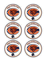 Chicago Bears - Edible Cake Topper, Cupcake Toppers, Strips