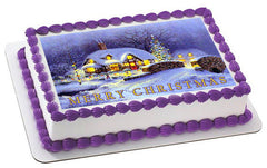 Christmas 5 Edible Birthday Cake Topper OR Cupcake Topper, Decor - Edible Prints On Cake (Edible Cake &Cupcake Topper)