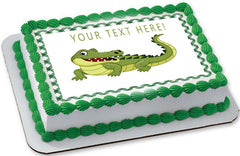 Crocodile - Edible Cake Topper, Cupcake Toppers, Strips