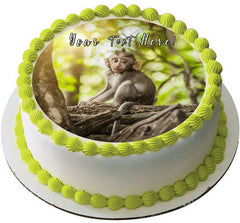 Cute Little Baby Monkey - Edible Cake Topper, Cupcake Toppers, Strips