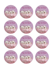 Cute Pretty Ragdoll Kittens - Edible Cake Topper, Cupcake Toppers, Strips
