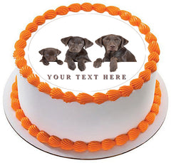Dog Family - Edible Cake Topper, Cupcake Toppers, Strips