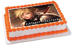 Final Fantasy 7 - Edible Cake Topper OR Cupcake Topper, Decor