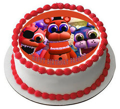 Fnaf World 4 Edible Birthday Cake Topper OR Cupcake Topper, Decor