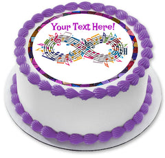 Forever Music - Edible Cake Topper, Cupcake Toppers, Strips