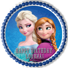 FROZEN Anna and Elsa - Edible Cake Topper OR Cupcake Topper, Decor