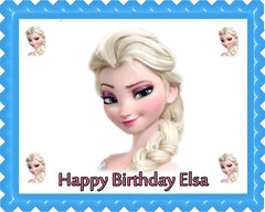 Frozen Elsa Face (Nr2) - Edible Cake Topper OR Cupcake Topper, Decor