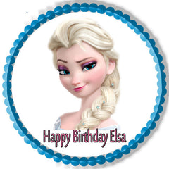 Frozen Elsa Face (Nr2) - Edible Cake Topper OR Cupcake Topper, Decor