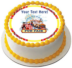 Fun Fair Rides - Edible Cake Topper, Cupcake Toppers, Strips